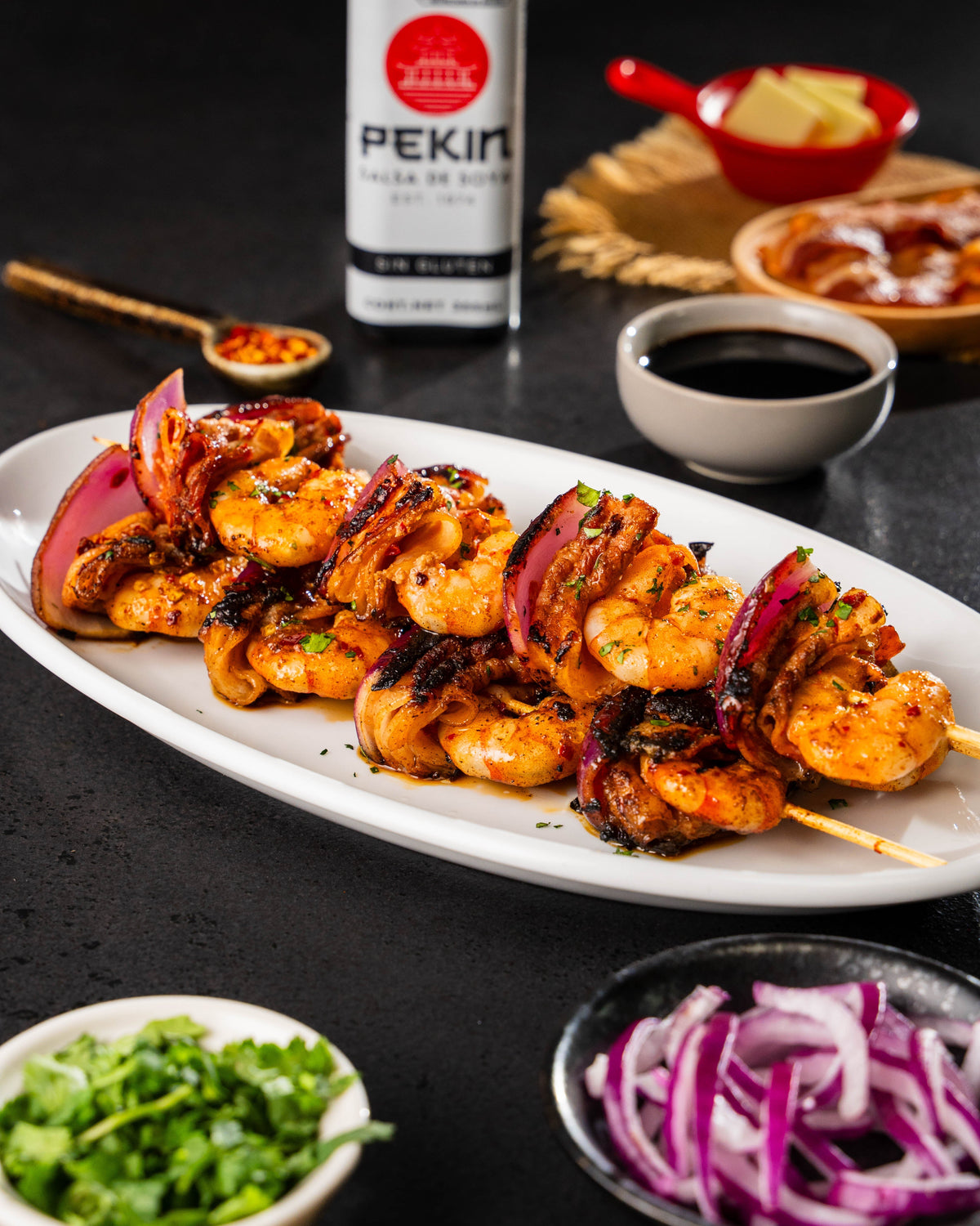 BROCHETAS DE CAMARON