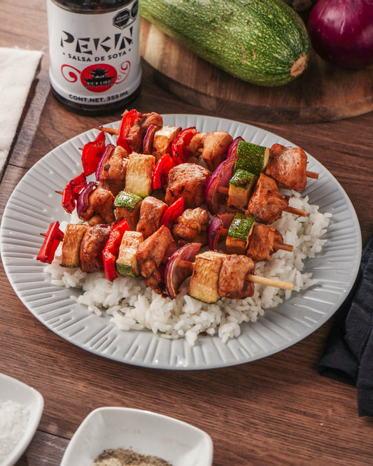 Brochetas de pollo Air Fryer