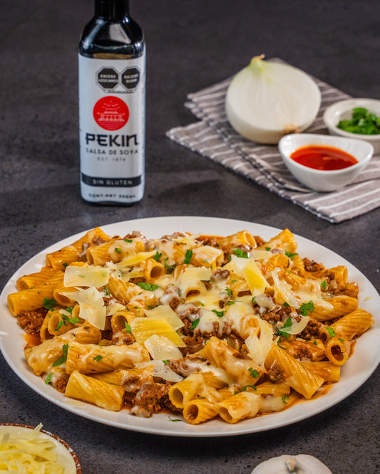 RIGATONI CON SALSA DE CARNE