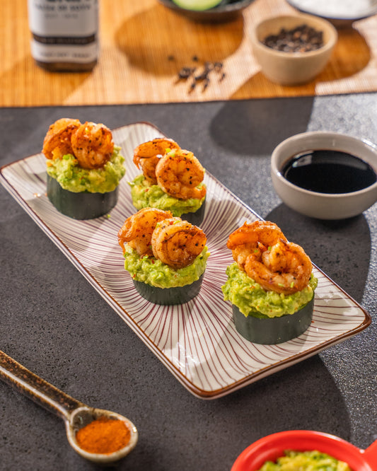 TAPITAS DE PEPINO CON CAMARON